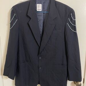 Black Blazer with Chain Detail